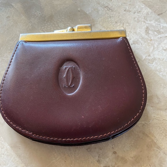 Cartier Handbags - Cartier kiss lock wallet- vintage